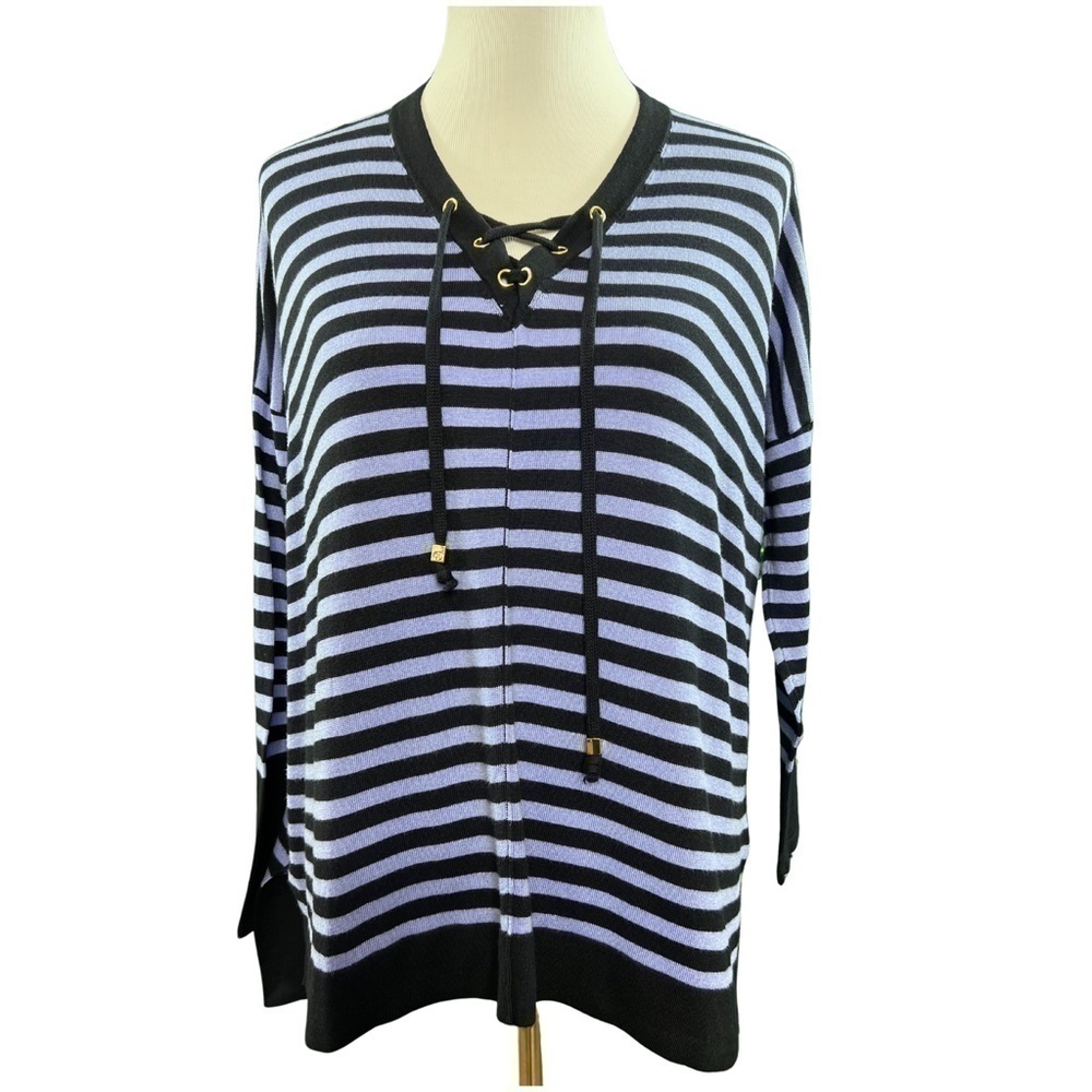 𝅺dana Buchman Pullover Striped Sweater